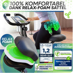 Klappbarer Heimtrainer Tretmann Home mit Magnetwiderstand 16 Stufen gepolstertem Sitz und 150 kg Belastbarkeit