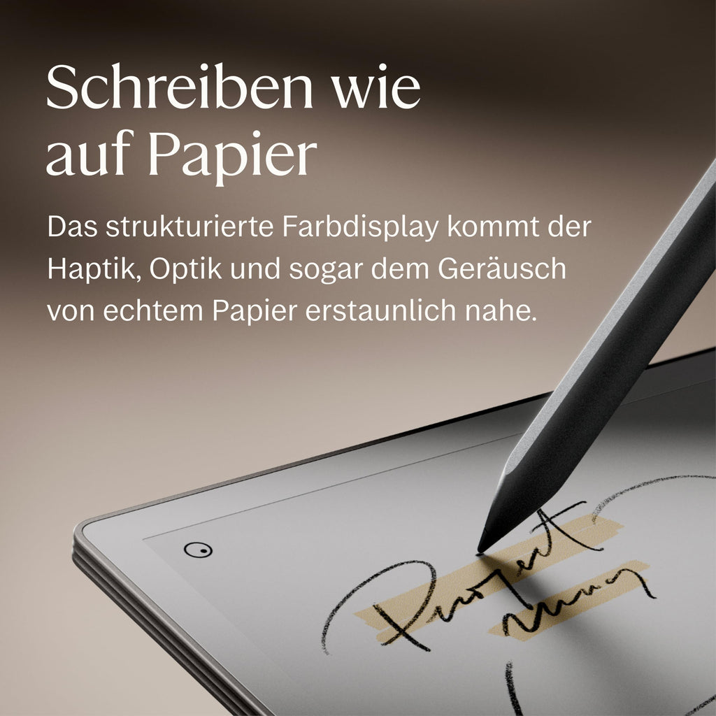 11,8 Zoll E-Ink Papier-Tablet mit Farbdisplay 64 GB und Leselicht inklusive Marker Plus Book Folio