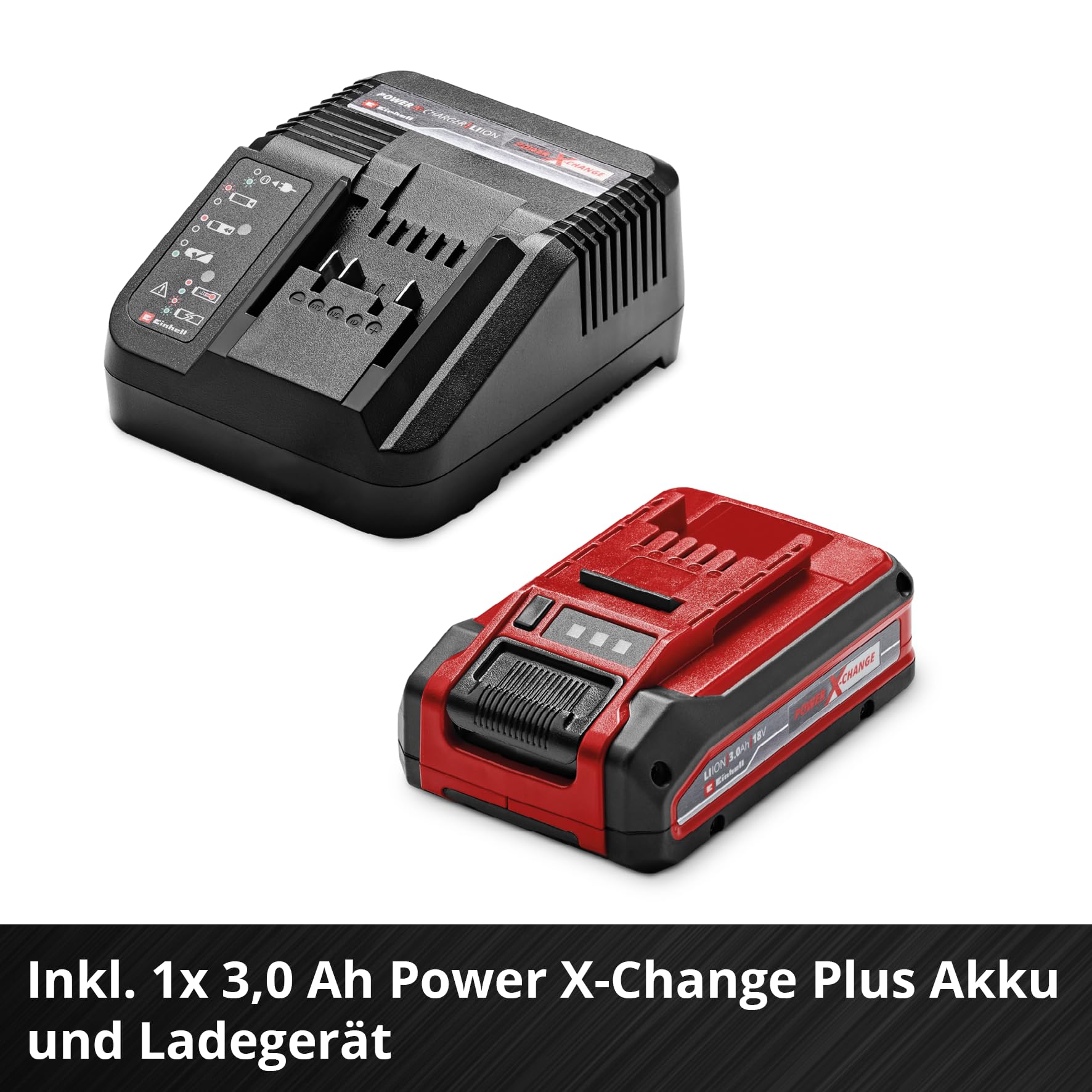 Akku-Bohrhammer 18 V Brushless 3 J SDS-plus 4 Funktionen 28 mm 3,0 Ah Akku Ladegerät Koffer 3 Bohrer Flachmeißel