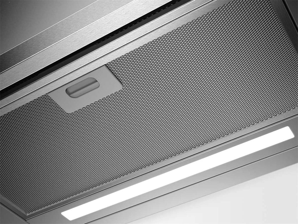 DPE5660M Flachschirmhaube 60 cm 660 m³/h 4 Stufen LED Abluft Umluft 69 dB Metall