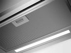 DPE5660M Flachschirmhaube 60 cm 660 m³/h 4 Stufen LED Abluft Umluft 69 dB Metall