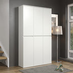 Mehrzweckschrank Nevada 213215701 111 x 191 x 34 cm 6 Türen 12 Einlegeböden mit Kleiderstange