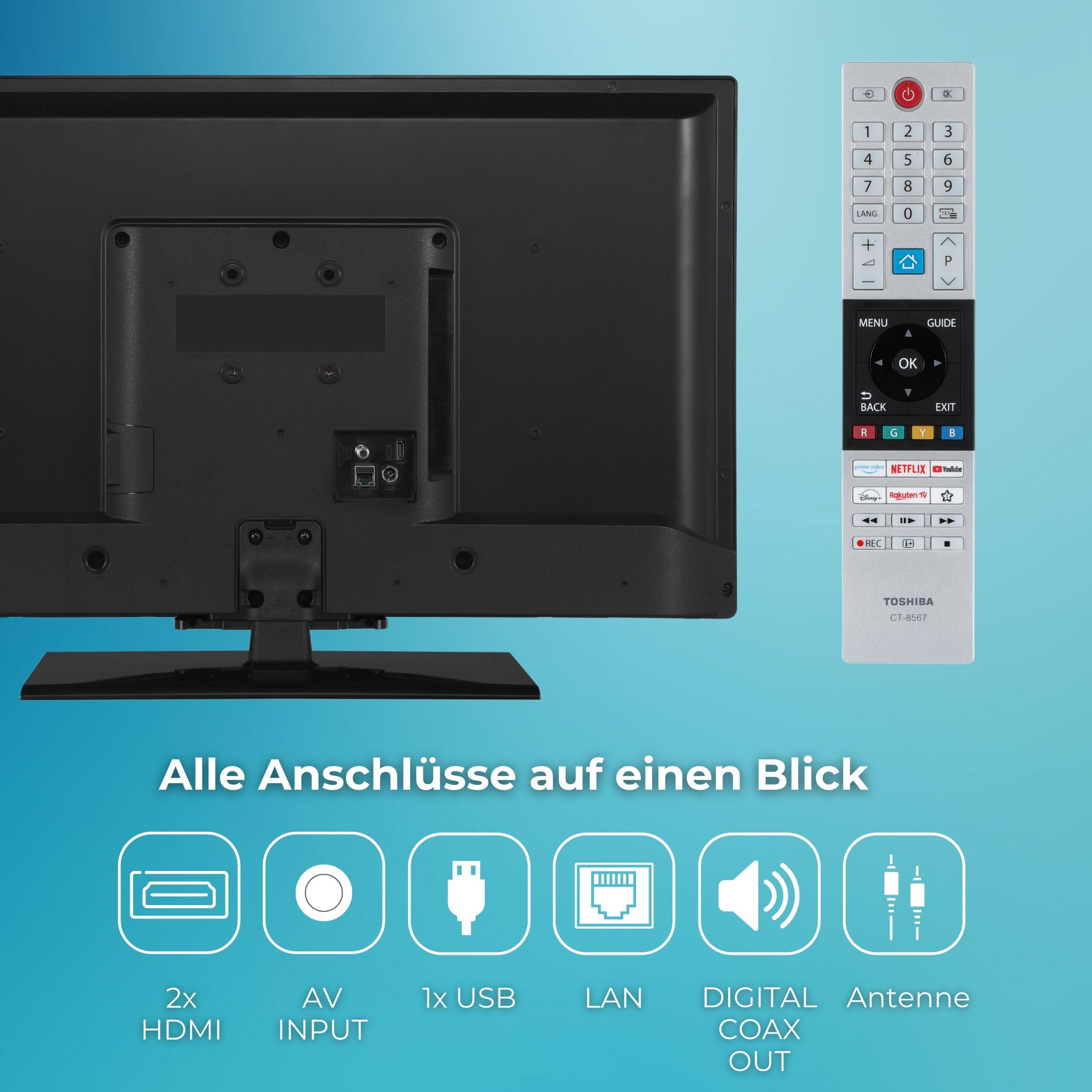 32 Zoll Fernseher 32LV3F63DA VIDAA Smart TV Full HD HDR Bluetooth 2x HDMI 1x USB Sprachsteuerung Apple AirPlay Dolby Audio Triple-Tuner