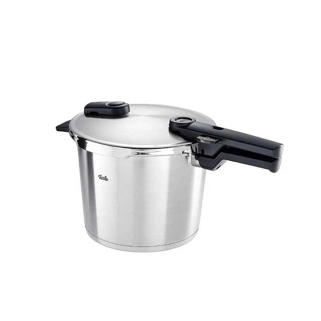 Schnellkochtopf Vitaquick Premium 6 L Edelstahl 22 cm mit gelochtem Einsatz 2 Kochstufen für Induktion