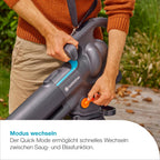 Akku-Laubsauger/-Bläser PowerJet Collect 18 V mit Saug- und Blasfunktion Fangsack einstellbarer Geschwindigkeit Set