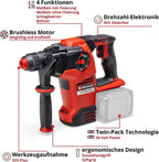 Akku-Bohrhammer HEROCCO 36/28 3,2 J 1100 U/min SDS-plus bürstenlos Twin-Pack mit E-Box ohne Akku und Ladegerät