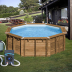 Pool Wärmepumpe Mini HPM20 Heizsystem für Aufstellpools bis 20 m³ 230V kompakte Poolheizung für Holz und Stahlrahmen Pools Grau