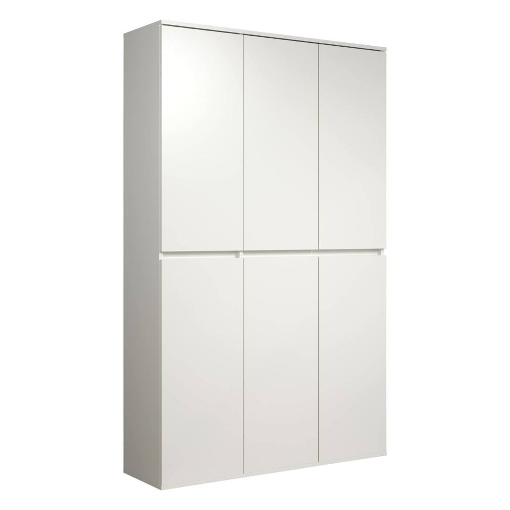 Mehrzweckschrank Nevada 213215701 111 x 191 x 34 cm 6 Türen 12 Einlegeböden mit Kleiderstange