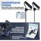Pedaltrainer Pro Arm- und Beintrainer 8 Widerstandsstufen mit Befestigungsband und Anti-Rutsch-Matte 48 × 30 × 40 cm