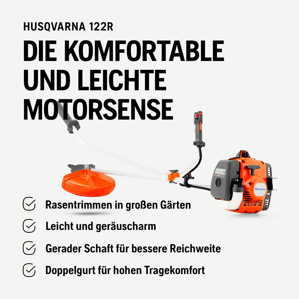 Benzin-Rasentrimmer 122R 21,7 cm³ 2-Takt mit 43 cm Schnittbreite Tap 'n Go Trimmerkopf