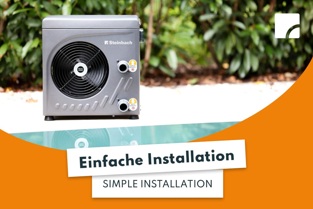 Pool Wärmepumpe Mini 049275 für Pools bis 20.000 l 3.900 W LED-Display Durchflusssensor Titan-Wärmetauscher