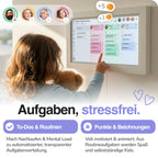 Digitaler Familienkalender 15,6 Zoll Wandkalender FHD Touchscreen App für iOS und Android 40 x 25 cm Kalender To-dos Routinen