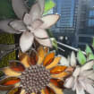 Glasmalerei Sonnenblumen Spiegel 30x40 cm Wanddeko Tiffany Blumenkunst