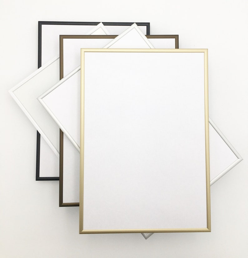 Aluminium-Posterrahmen, Metallbilderrahmen für Drucke 28x28 bis 40x28 Zoll