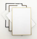 Metall-Posterrahmen Aluminium 6 mm - 13x18 bis 18x24 Schwarz Weiß Gold Silber
