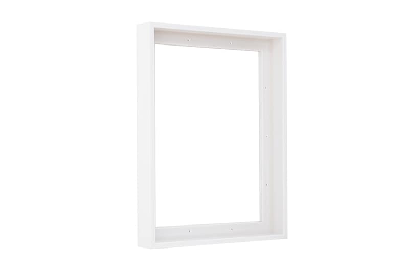 Floater Frame 1,5 Zoll Tiefe Kunst Polystyrol, 57 Größen, 10 Farben