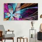 Abstrakte Glaswand, extragroße Wandkunst, gehärtetes Glas, Wohnkultur