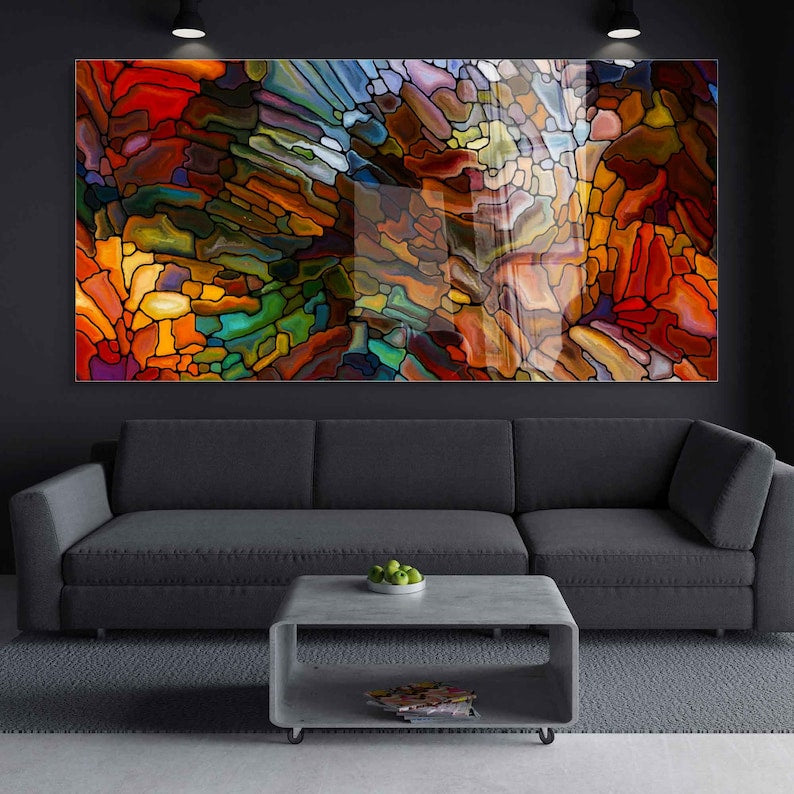 Gehärtetes Glas Wandkunst, Wohnzimmer Schlafzimmer Dekor, Wandbehang