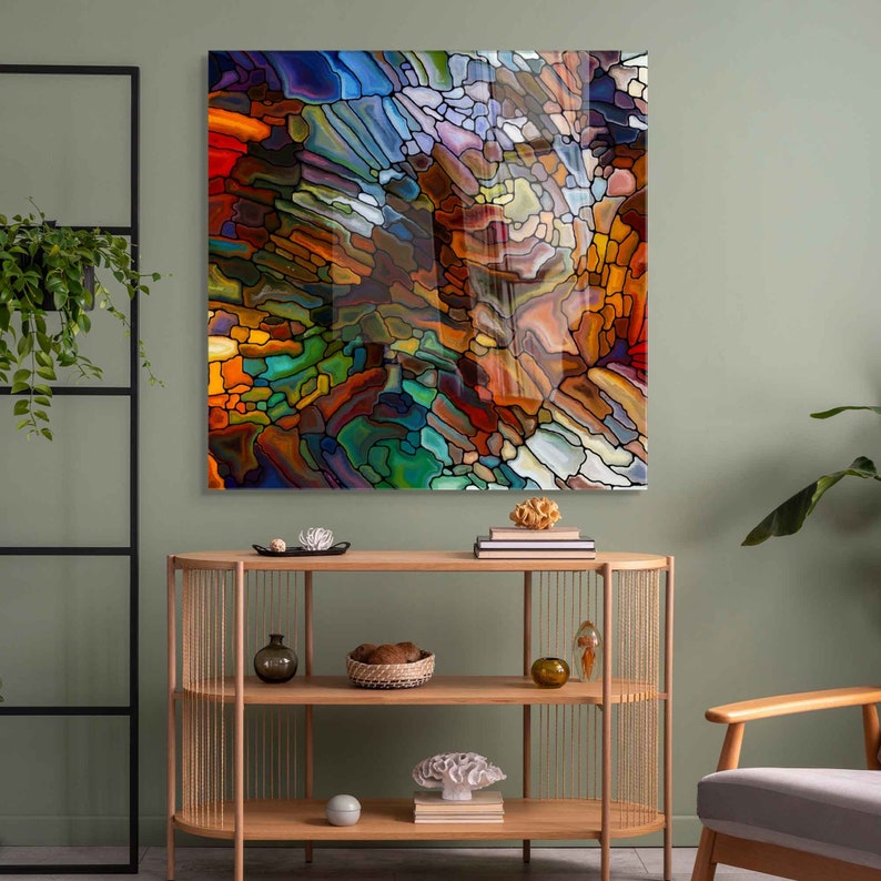 Gehärtetes Glas Wandkunst, Wohnzimmer Schlafzimmer Dekor, Wandbehang