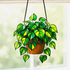 Acryl Suncatcher Pothos Pflanze Fensterdeko, 3mm, für Pflanzenliebhaber, Wohnkultur