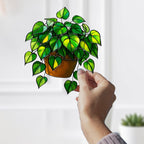 Acryl Suncatcher Pothos Pflanze Fensterdeko, 3mm, für Pflanzenliebhaber, Wohnkultur