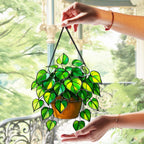 Acryl Suncatcher Pothos Pflanze Fensterdeko, 3mm, für Pflanzenliebhaber, Wohnkultur