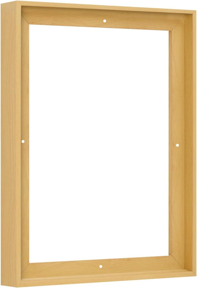 Floater Frame 1,5 Zoll Tiefe Kunst Polystyrol, 57 Größen, 10 Farben