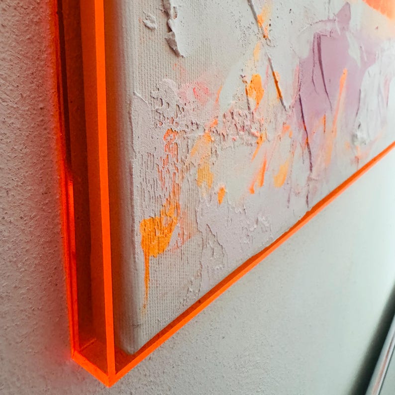 Acrylglas Rahmen Schattenfuge 3mm, Klarglas Bilderrahmen für Leinwand, Foto, Poster