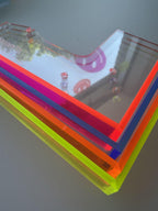 Acrylglas Rahmen Schattenfuge 3mm, Klarglas Bilderrahmen für Leinwand, Foto, Poster