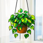Acryl Suncatcher Pothos Pflanze Fensterdeko, 3mm, für Pflanzenliebhaber, Wohnkultur