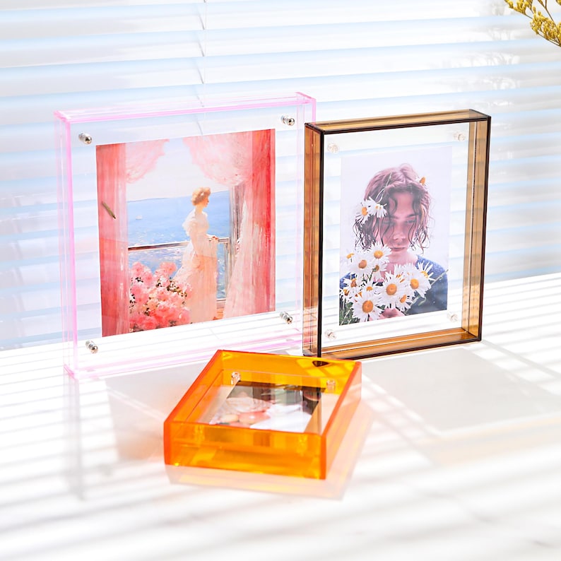 Acryl-Fotorahmen Transparent Display Mehrfarbig Mini Fotorahmen Wanddekoration