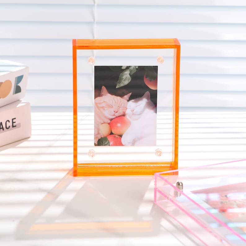 Acryl-Fotorahmen Transparent Display Mehrfarbig Mini Fotorahmen Wanddekoration