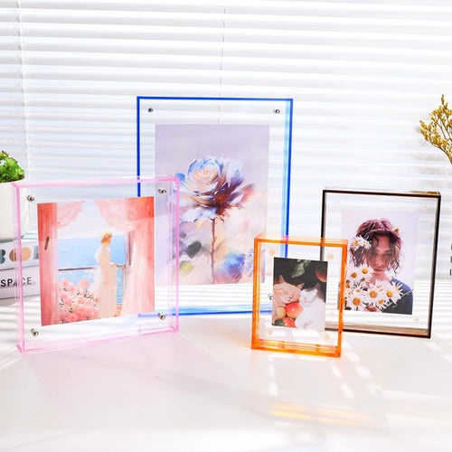 Acryl-Fotorahmen Transparent Display Mehrfarbig Mini Fotorahmen Wanddekoration