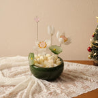 Glas Peony Lotus Ornament, florale Tischdekoration, 6 cm, verschiedene Farben