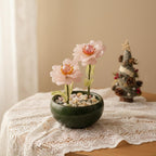 Glas Peony Lotus Ornament, florale Tischdekoration, 6 cm, verschiedene Farben