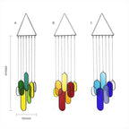 Glasmalerei Windspiel Suncatcher, buntes Glas, handgefertigt, Fensterdekoration