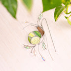 Gartenschnecke Buntglas Sonnenfänger mit Kristallen – 9,5 x 16,5 cm