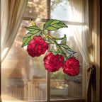 Acryl Suncatcher Himbeere Fensterdeko natur Küchen Dekor Obst Geschenk