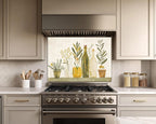 Olivenöl Kräuterglas Backsplash, Bauernhaus Küchenherd Splashback Wandkunst