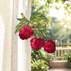 Acryl Suncatcher Himbeere Fensterdeko natur Küchen Dekor Obst Geschenk