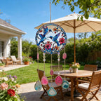Acryl-Pfauen-Sonnenfänger aus Buntglas, Gartenwindspiel