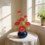 Blaue Lotusstil Glasblume mit Topf, Kunstglas Blumenskulptur, 20 cm Hoch