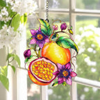 Passionsfrucht Acryl Suncatcher Fensterdekoration Lila Botanisch 3mm