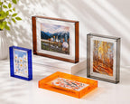 Schwebender Acryl-Bilderrahmen mit Farbrand, Tischrahmen, Wohndekoration