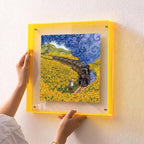 Transparenter Acryl-Bilderrahmen mit schillerndem Farbverlauf, Wand- und Tischaufstellung, 10x15 bis 60x80 cm