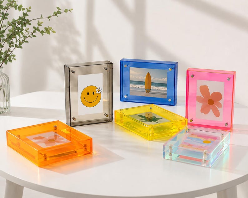 Schwebender Acryl-Bilderrahmen Wandmontage oder Tischdisplay