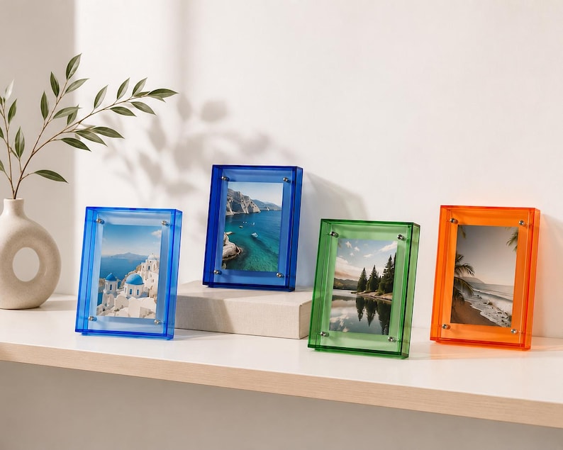 Schwebender Acryl-Bilderrahmen Wandmontage oder Tischdisplay