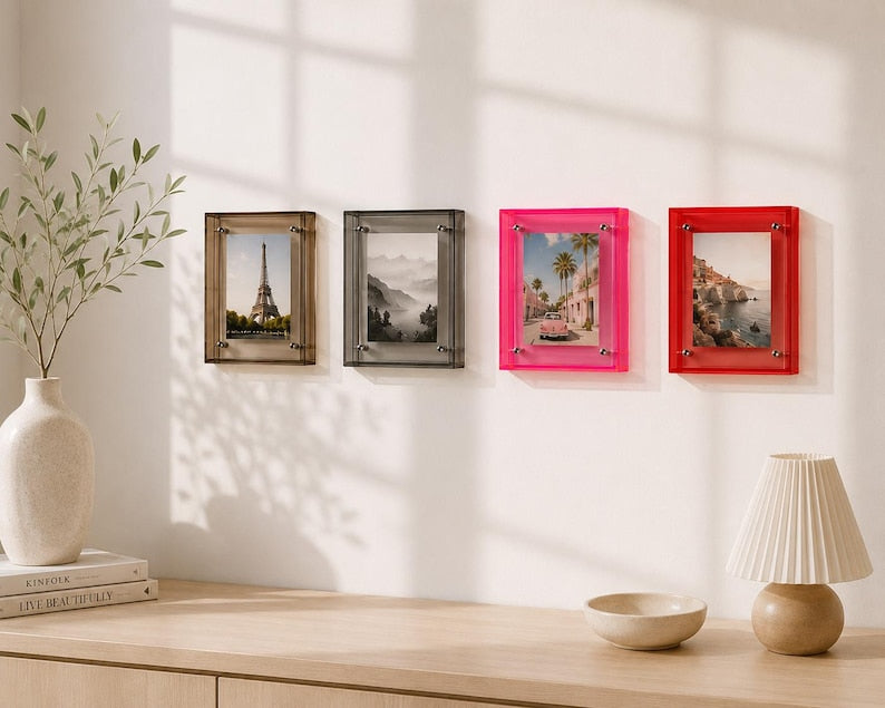 Schwebender Acryl-Bilderrahmen Wandmontage oder Tischdisplay