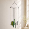 Geometrischer Buntglas-Sonnenfänger, farbenfrohes Glas-Windspiel