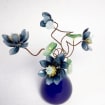 Blumenornament Mini Blüten Arrangement Schreibtisch Dekor Handgefertigt